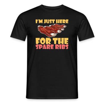 BBQ Spare Ribs Grill Smoker Meat Pork Rib - Men's T-Shirt - black - Front - AI Model Male 178 light (178cm)