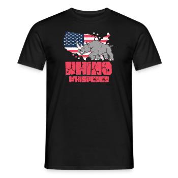 Rhino Rhino Safari Zoo Wilderness Wildlife - Men's T-Shirt - black - Front - AI Model Male 178 light (178cm)