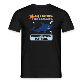 Shark Ocean Predator Scuba Diver Plongée sous-marine - T-shirt homme - noir - Devant - AI Model Male 178 light (178cm)