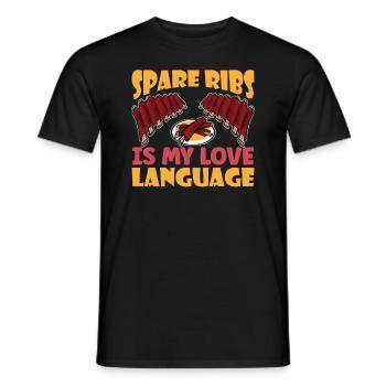 Bbq Spare Ribs Grill Smoker Meat Pork Rib - Men's T-Shirt - black - Front - AI Model Male 178 light (178cm)