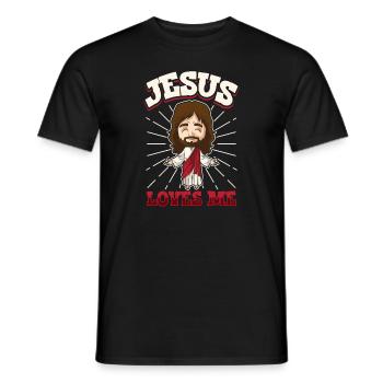 Jesus Christianity God Praying Prayer Pastor - Männer T-Shirt - Schwarz - Vorne - AI Model Male 178 light (178cm)