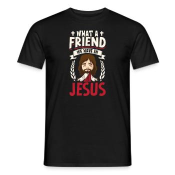 Jesus Christianity God Praying Prayer Pastor - Männer T-Shirt - Schwarz - Vorne - AI Model Male 178 light (178cm)