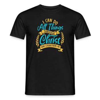 Jesus Christianity God Praying Prayer Pastor - Männer T-Shirt - Schwarz - Vorne - AI Model Male 178 light (178cm)