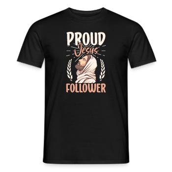 Jesus Christianity God Praying Prayer Pastor - Männer T-Shirt - Schwarz - Vorne - AI Model Male 178 light (178cm)