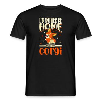 Hund Welsh Corgi Haustier Hund Liebhaber Welpe - Männer T-Shirt - Schwarz - Vorne - AI Model Male 178 light (178cm)