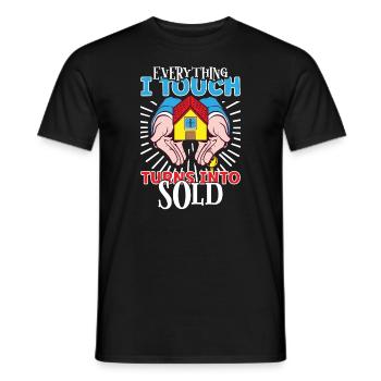 Real Estate Agent Realtor Home Closing Investor - Men's T-Shirt - black - Front - AI Model Male 178 light (178cm)