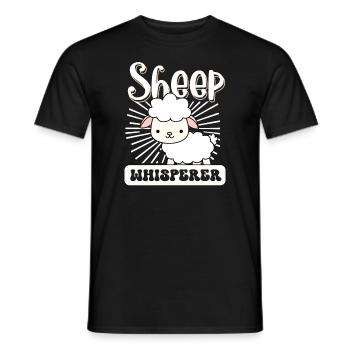 Funny Sheep Barn Farmer Farming Sheep Lover - Men's T-Shirt - black - Front - AI Model Male 178 light (178cm)