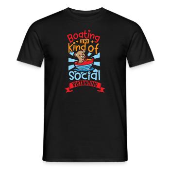 Boating Dad Boat Captain Pontoon Sailor Cruising - Männer T-Shirt - Schwarz - Vorne - AI Model Male 178 light (178cm)