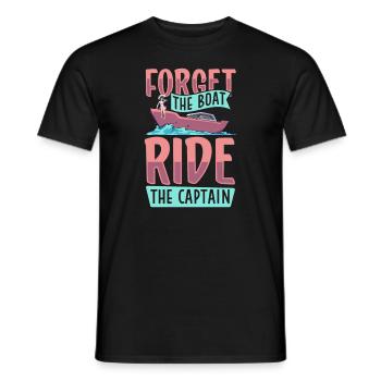 Bateau papa Capitaine Pontoon Sailor Croisière - T-shirt homme - noir - Devant - AI Model Male 178 light (178cm)
