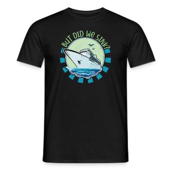 Bateau papa Capitaine Pontoon Sailor Croisière - T-shirt homme - noir - Devant - AI Model Male 178 light (178cm)