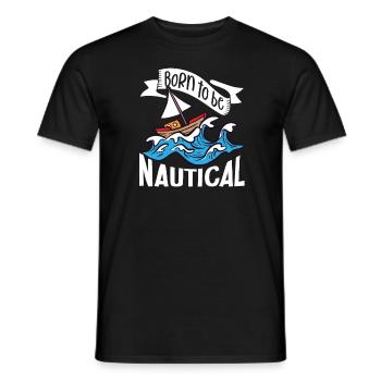 Bateau papa Capitaine Pontoon Sailor Croisière - T-shirt homme - noir - Devant - AI Model Male 178 light (178cm)