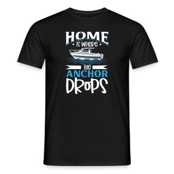 Boating Dad Boat Captain Pontoon Sailor Cruising - Männer T-Shirt - Schwarz - Vorne - AI Model Male 178 light (178cm)
