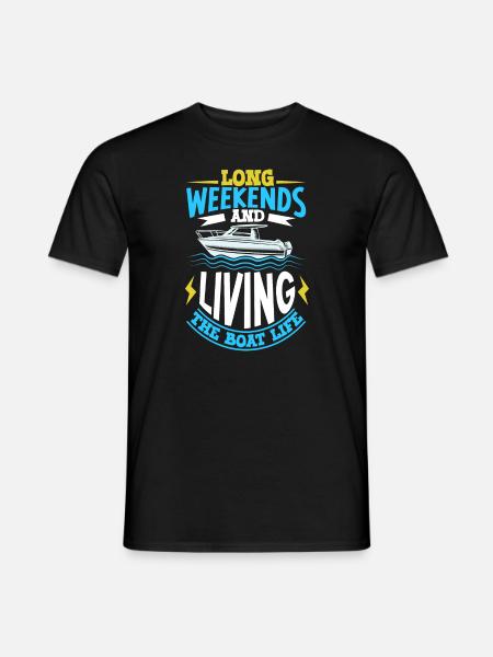 Boating Dad Boat Captain Pontoon Sailor Cruising - Männer T-Shirt - Schwarz