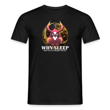 Owl Quote Owl Owl Lover Insomnia meme Late night - Männer T-Shirt - Schwarz - Vorne - AI Model Male 178 light (178cm)