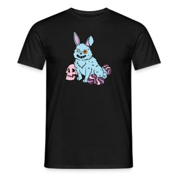 Gothic Rabbit Gothic Rabbit Gothic Easter Emo Goth - Men's T-Shirt - black - Front - AI Model Male 178 light (178cm)