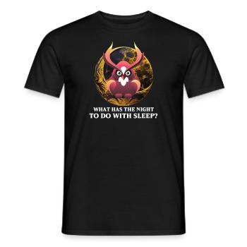 Owl Quote Owl Owl Lover Insomnia meme Late night - Männer T-Shirt - Schwarz - Vorne - AI Model Male 178 light (178cm)
