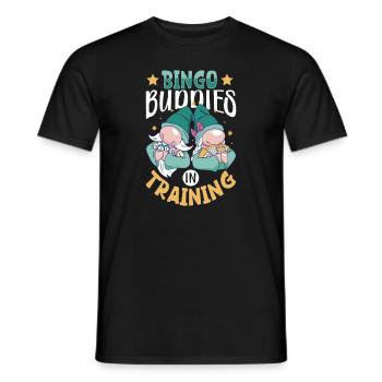 Jeu de cartes de bingo Grand-mère Joueur de bingo Cartes de bingo - T-shirt homme - noir - Devant - AI Model Male 178 light (178cm)