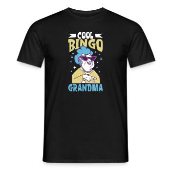Jeu de cartes de bingo Grand-mère Joueur de bingo Cartes de bingo - T-shirt homme - noir - Devant - AI Model Male 178 light (178cm)