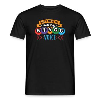Jeu de cartes de bingo Grand-mère Joueur de bingo Cartes de bingo - T-shirt homme - noir - Devant - AI Model Male 178 light (178cm)
