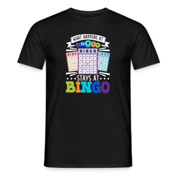 Jeu de cartes de bingo Grand-mère Joueur de bingo Cartes de bingo - T-shirt homme - noir - Devant - AI Model Male 178 light (178cm)