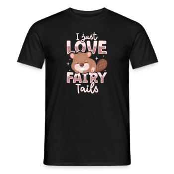 Beaver Fan Beaver Lovers Funny Beaver Gift - Men's T-Shirt - black - Front - AI Model Male 178 light (178cm)