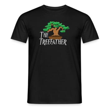 Bonsai Japan Silhouette Gardener Gardening Lover - Men's T-Shirt - black - Front - AI Model Male 178 light (178cm)
