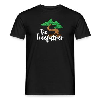 Bonsai Japan Silhouette Gardener Gardening Lover - Men's T-Shirt - black - Front - AI Model Male 178 light (178cm)