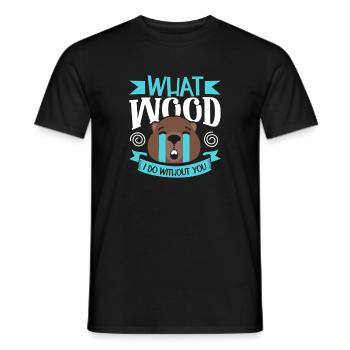 Beaver Fan Beaver Lover Funny Beaver Gift - Men's T-Shirt - black - Front - AI Model Male 178 light (178cm)