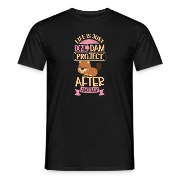 Beaver Fan Beaver Lover Funny Beaver Gift - Men's T-Shirt - black - Front - AI Model Male 178 light (178cm)