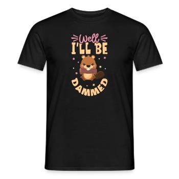 Beaver Fan Beaver Lover Funny Beaver Gift - Men's T-Shirt - black - Front - AI Model Male 178 light (178cm)
