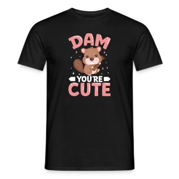 Beaver Fan Beaver Lover Funny Beaver Gift - Men's T-Shirt - black - Front - AI Model Male 178 light (178cm)