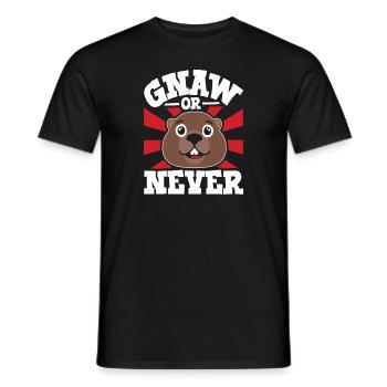 Beaver Fan Beaver Lover Funny Beaver Gift - Men's T-Shirt - black - Front - AI Model Male 178 light (178cm)