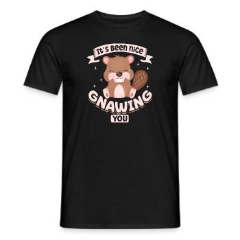 Beaver Fan Beaver Lover Funny Beaver Gift - Men's T-Shirt - black - Front - AI Model Male 178 light (178cm)