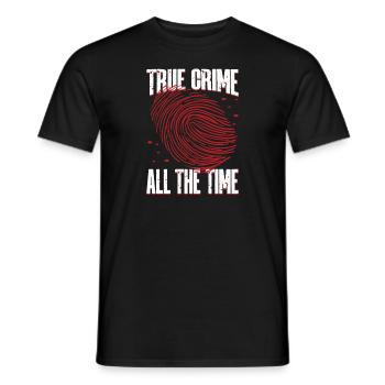 True Crime Murder Spy Crime Intérêt Idée cadeau - T-shirt homme - noir - Devant - AI Model Male 178 light (178cm)