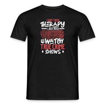 True Crime Murder Spy Crime Interest Gift Idea - Männer T-Shirt - Schwarz - Vorne - AI Model Male 178 light (178cm)