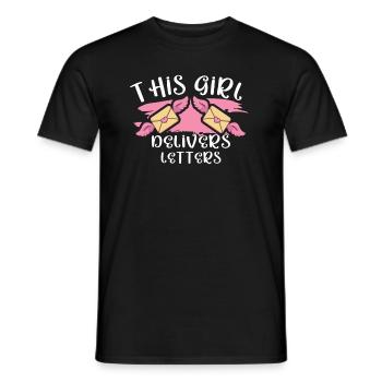 Postal clerk Postlady Postman Post Office - Men's T-Shirt - black - Front - AI Model Male 178 light (178cm)