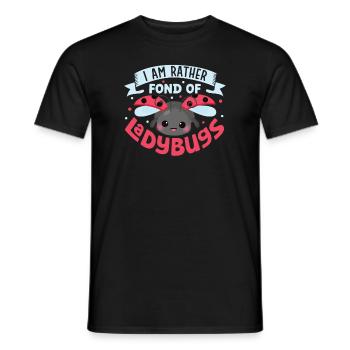 Coccinelle Coccinelle Entomologie Insectes - T-shirt homme - noir - Devant - AI Model Male 178 light (178cm)