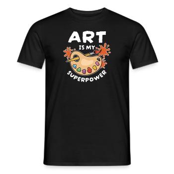 Artiste Peinture Peintre Art Peinture Professeur d’art - T-shirt homme - noir - Devant - AI Model Male 178 light (178cm)
