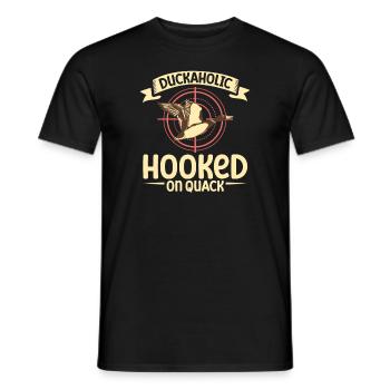 Duck Hunt Duck Hunter Bird Hunting Duck Hunting - Men's T-Shirt - black - Front - AI Model Male 178 light (178cm)