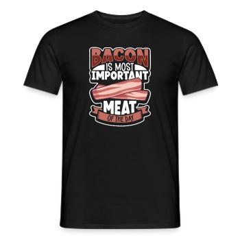Amateurs de bacon Drôle bacon Nourriture célèbre Keto - T-shirt homme - noir - Devant - AI Model Male 178 light (178cm)