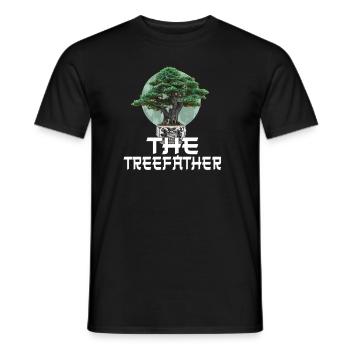 Bonsai Japan Silhouette Gardener Gardening Lover - Men's T-Shirt - black - Front - AI Model Male 178 light (178cm)