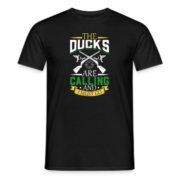 Duck Hunt Duck Hunter Bird Hunting Duck Hunting - Men's T-Shirt - black - Front - AI Model Male 178 light (178cm)