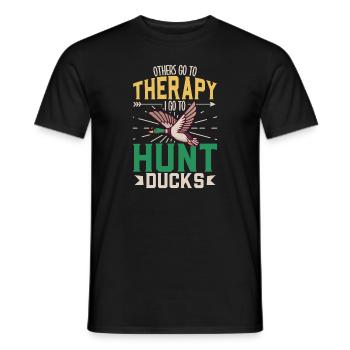 Duck Hunt Duck Hunter Bird Hunting Duck Hunting - Men's T-Shirt - black - Front - AI Model Male 178 light (178cm)
