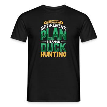 Duck Hunt Duck Hunter Bird Hunting Duck Hunting - Men's T-Shirt - black - Front - AI Model Male 178 light (178cm)