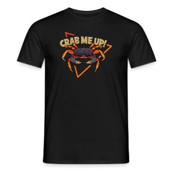 Crab crab crab whisperer crab hunting fisherman - Men's T-Shirt - black - Front - AI Model Male 178 light (178cm)