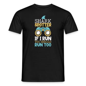 Shark Ocean Predator Plongée sous-marine - T-shirt homme - noir - Devant - AI Model Male 178 light (178cm)