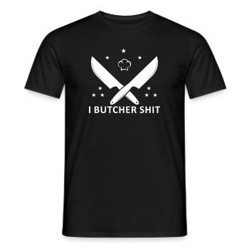 Metzger Metzger Fleisch Fleischschneider - Männer T-Shirt - Schwarz - Vorne - AI Model Male 178 light (178cm)