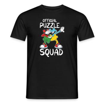 Puzzle Lover Jigzaw Puzzle Board Game Puzzler - Men's T-Shirt - black - Front - AI Model Male 178 light (178cm)