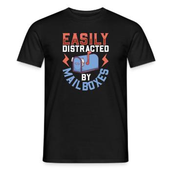 Postal clerk Postlady Postman Post Office - Men's T-Shirt - black - Front - AI Model Male 178 light (178cm)