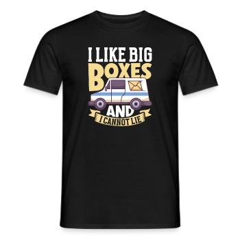 Postal clerk Postlady Postman Post Office - Men's T-Shirt - black - Front - AI Model Male 178 light (178cm)